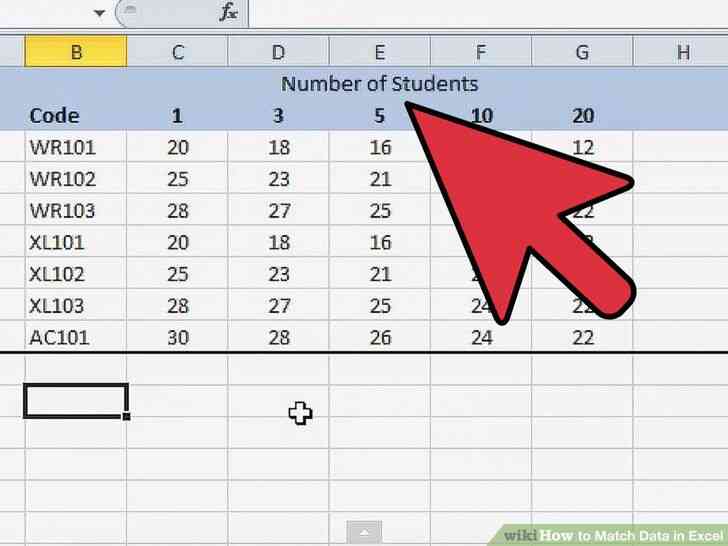 Image intitulée Match dans Excel, les Données de l